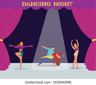 show de baile ilustración de la etapa de rendimiento