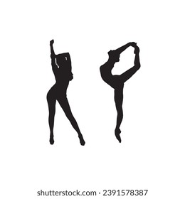 Dance silhouette pack of dancer silhouettes, chair dancer silhouette