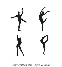 Dance silhouette pack of dancer silhouettes, chair dancer silhouette