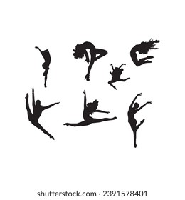 Dance silhouette pack of dancer silhouettes, chair dancer silhouette