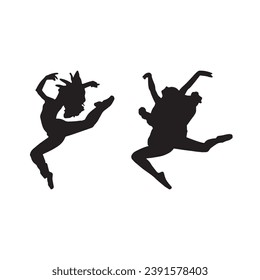 Dance silhouette pack of dancer silhouettes, chair dancer silhouette