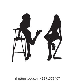 Dance silhouette pack of dancer silhouettes, chair dancer silhouette