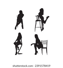 Dance silhouette pack of dancer silhouettes, chair dancer silhouette
