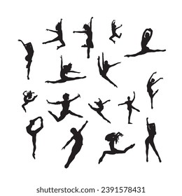 Dance silhouette pack of dancer silhouettes, chair dancer silhouette