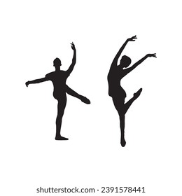 Dance silhouette pack of dancer silhouettes, chair dancer silhouette