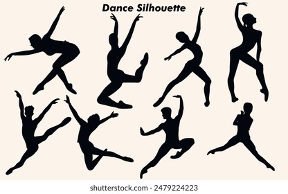 Dance silhouette pack of dancer silhouettes, chair dancer silhouette