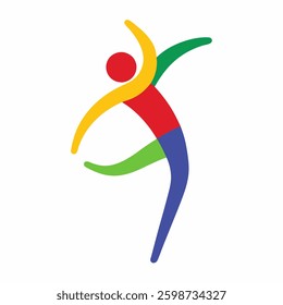 dance sport activity icon colorful vector