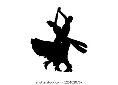 dance sport ballroom dancing couple dancers black silhouette