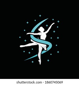 Dance with the stars logo template design