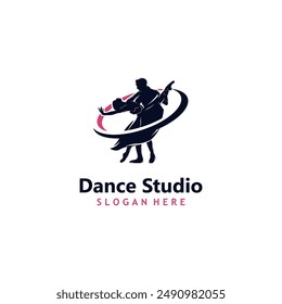 Dance Studio Logo Design Vector Template
