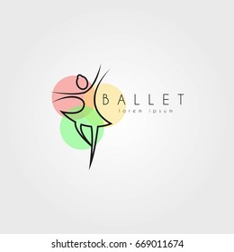 Dance Studio Logo Icon Template Design Vector Illustration
