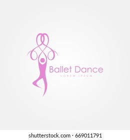 Dance Studio Logo Icon Template Design Vector Illustration
