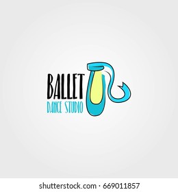 Dance Studio Logo Icon Template Design Vector Illustration
