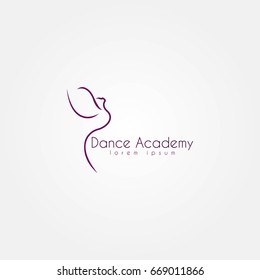 Dance Studio Logo Icon Template Design Vector Illustration
