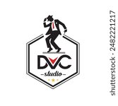 Dance Studio Logo. Dance School or Studio Sign. Street Dancer, Contemporary, Hip Hop, Belly, Kathak, Bharatanatyam, Salsa, Bollywood, 