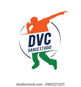 Dance Studio Logo. Dance School or Studio Sign. Street Dancer, Contemporary, Hip Hop, Belly, Kathak, Bharatanatyam, Salsa, Bollywood, 