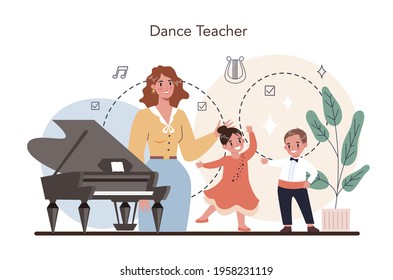 Dance teacher concept. Choreographer in a dance studio. Dancing courses