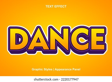 dance text effect with graphic style and editable