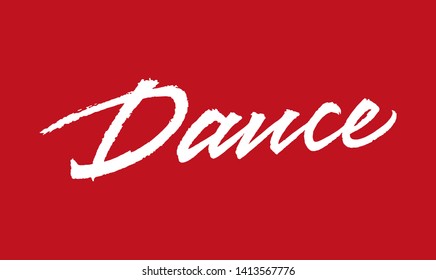 Dance Vector Lettering Handwritten Text Label Stock Vector (Royalty ...