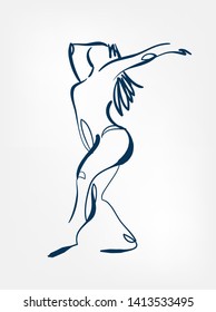  dance vector line pose illustration  clip art