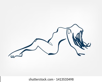  dance vector line pose illustration  clip art