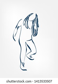  dance vector line pose illustration  clip art