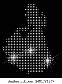 dance vector Rhinestone t-shirt design