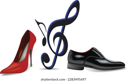 Dance wear with musical notes-