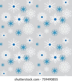 dance of white snowflakes