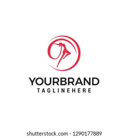 Dance woman Logo Template design