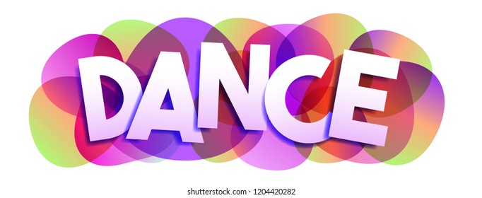 Banner vectorial de palabra de baile