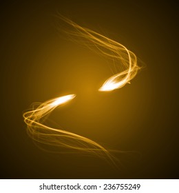 dance of yellow spirits.(vector abstract.