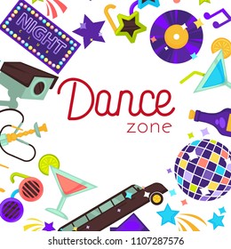 Pôster de discoteca vetor da discoteca da zona de dança