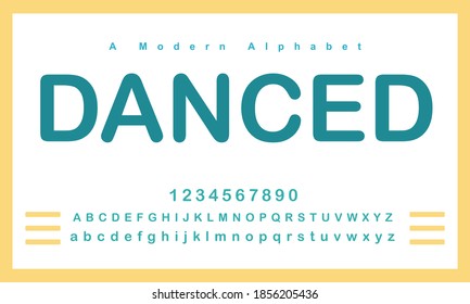 Danced font. Elegant alphabet letters font and number. Lettering Minimal Fashion Designs. Typography fonts regular uppercase and lowercase. vector illustration