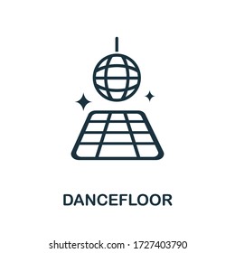 Dancefloor icon. Simple illustration from night club collection. Creative Dancefloor icon for web design, templates, infographics and more