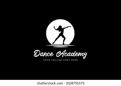 Dancer Academy silhouette, Professional Female Dancer  Vector Logo Graphic Design