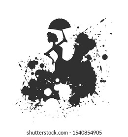 Dancer art illustration design