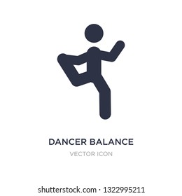 dancer balance posture on one leg icon on white background. Simple element illustration from Sports concept. dancer balance posture on one leg sign icon symbol design.
