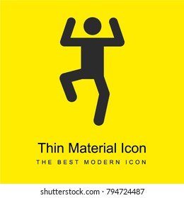 Dancer bright yellow material minimal icon or logo design