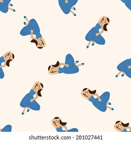dancer , cartoon seamless pattern background