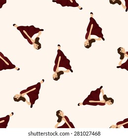 dancer , cartoon seamless pattern background
