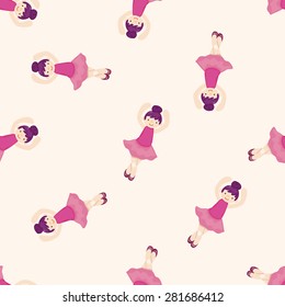 dancer , cartoon seamless pattern background