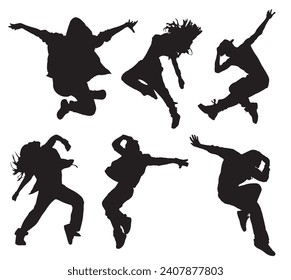 Dancer Collection, Dancing Actions Silhouette