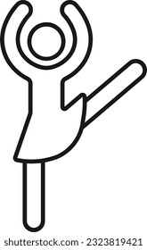 dancer dance dancing play people Outline