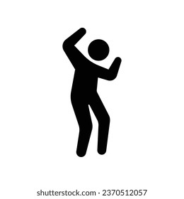 Dancer dancing icon. Human figure, dancing motion. Gymnastics Activities for Icon health and fitness Community. Sport symbol. Vector illustration design.