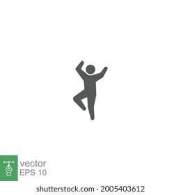 Dancer dancing icon solid. Element of walking and running people Warming up Trendy flat from activities collection for web. mobile graphic design. Vector illustration Design on white background EPS10