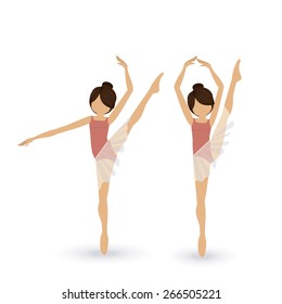 dancer design over white background, vector illustration