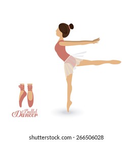 dancer design over white background, vector illustration