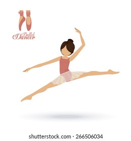 dancer design over white background, vector illustration