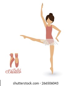 dancer design over white background, vector illustration